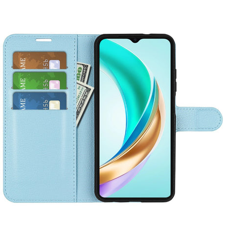 EIDERWOOD Honor X6b Kunstlæder Flip Cover m. Kortholder & Ståfunktion - Blå