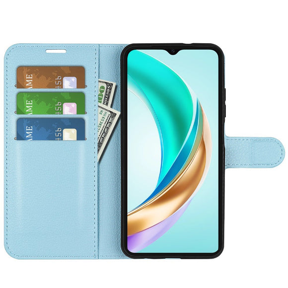 EIDERWOOD Honor X6b Kunstlæder Flip Cover m. Kortholder & Ståfunktion - Blå