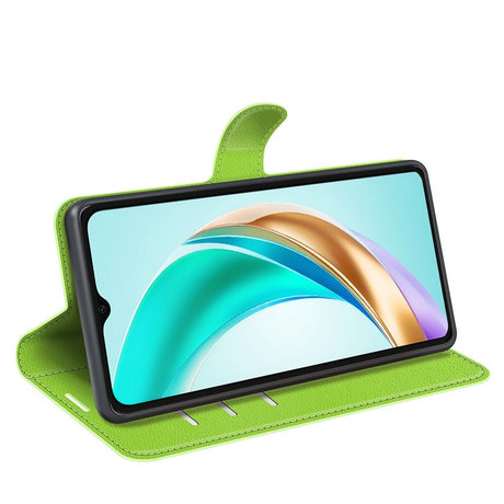 EIDERWOOD Honor X6b Kunstlæder Flip Cover m. Kortholder & Ståfunktion - Grøn