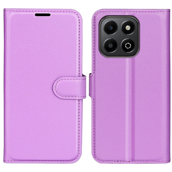 EIDERWOOD Honor X6b Kunstlæder Flip Cover m. Kortholder & Ståfunktion - Lilla