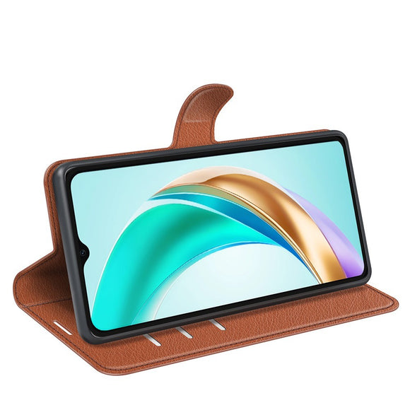 EIDERWOOD Honor X6b Kunstlæder Flip Cover m. Kortholder & Ståfunktion - Brun