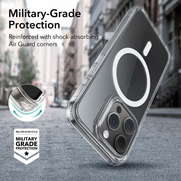 iPhone 16 Pro Max ESR Hybrid Cover - MagSafe Kompatibel - Gennemsigtig / Hvid