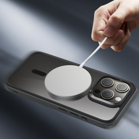 iPhone 16 Pro ESR Hybrid Cover - MagSafe Kompatibel - Gennemsigtig / Sort