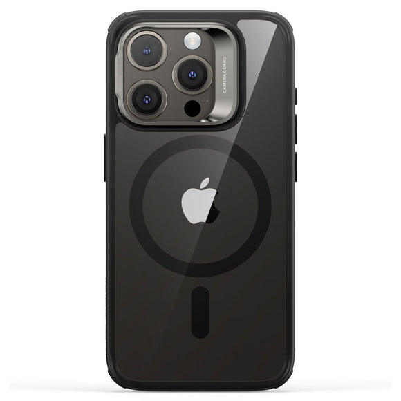 iPhone 16 ESR Kickstand Hybrid Cover - MagSafe Kompatibel - Gennemsigtig / Sort