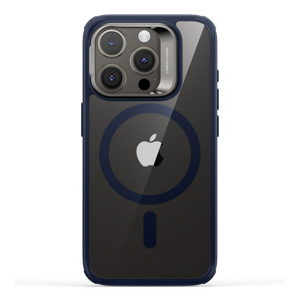 iPhone 16 ESR Kickstand Hybrid Cover - MagSafe Kompatibel - Gennemsigtig / Blå