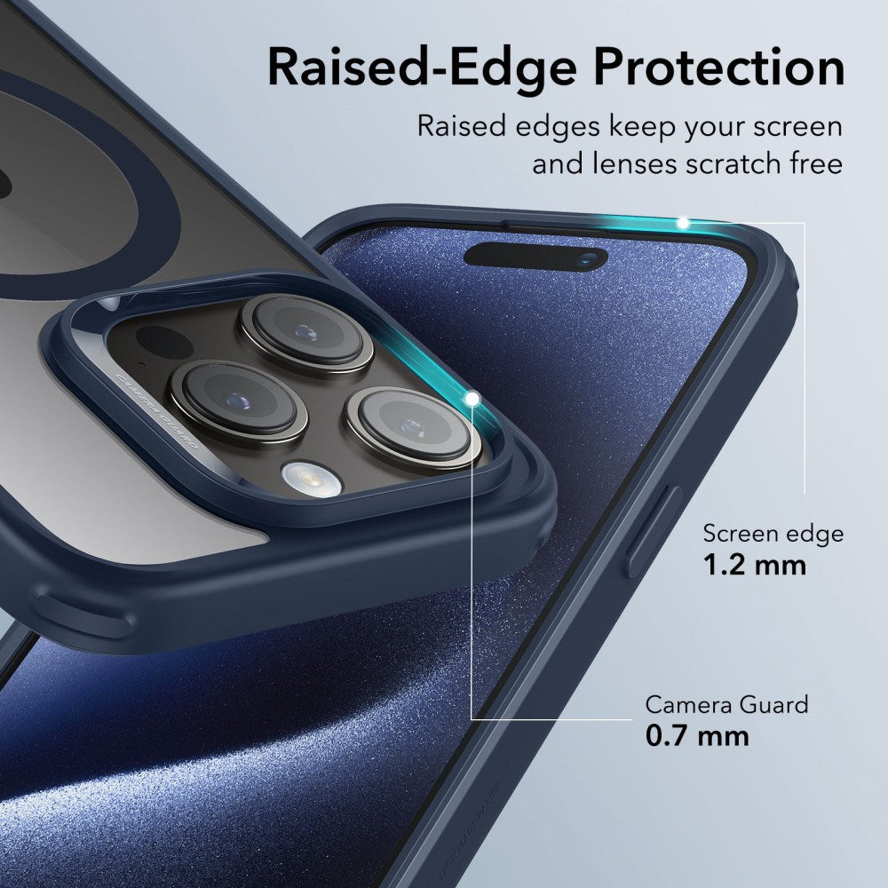 iPhone 16 ESR Hybrid Cover - MagSafe Kompatibel - Gennemsigtig / Blå