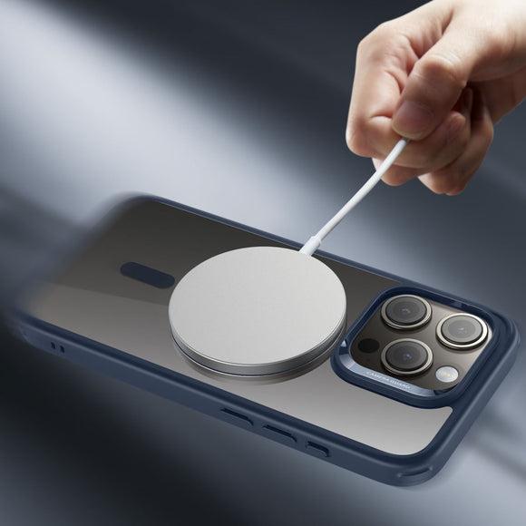 iPhone 16 ESR Hybrid Cover - MagSafe Kompatibel - Gennemsigtig / Blå