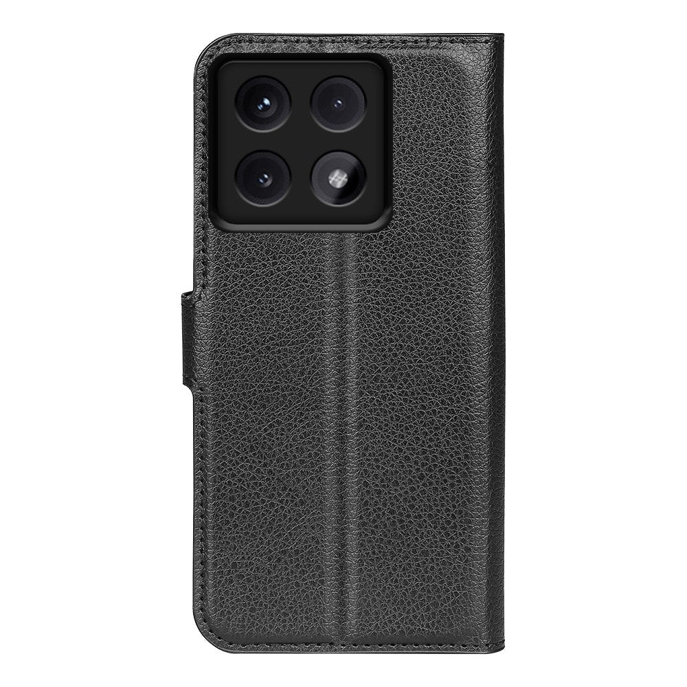 EIDERWOOD Xiaomi 14T Litchi Læder Cover m. Pung - Sort