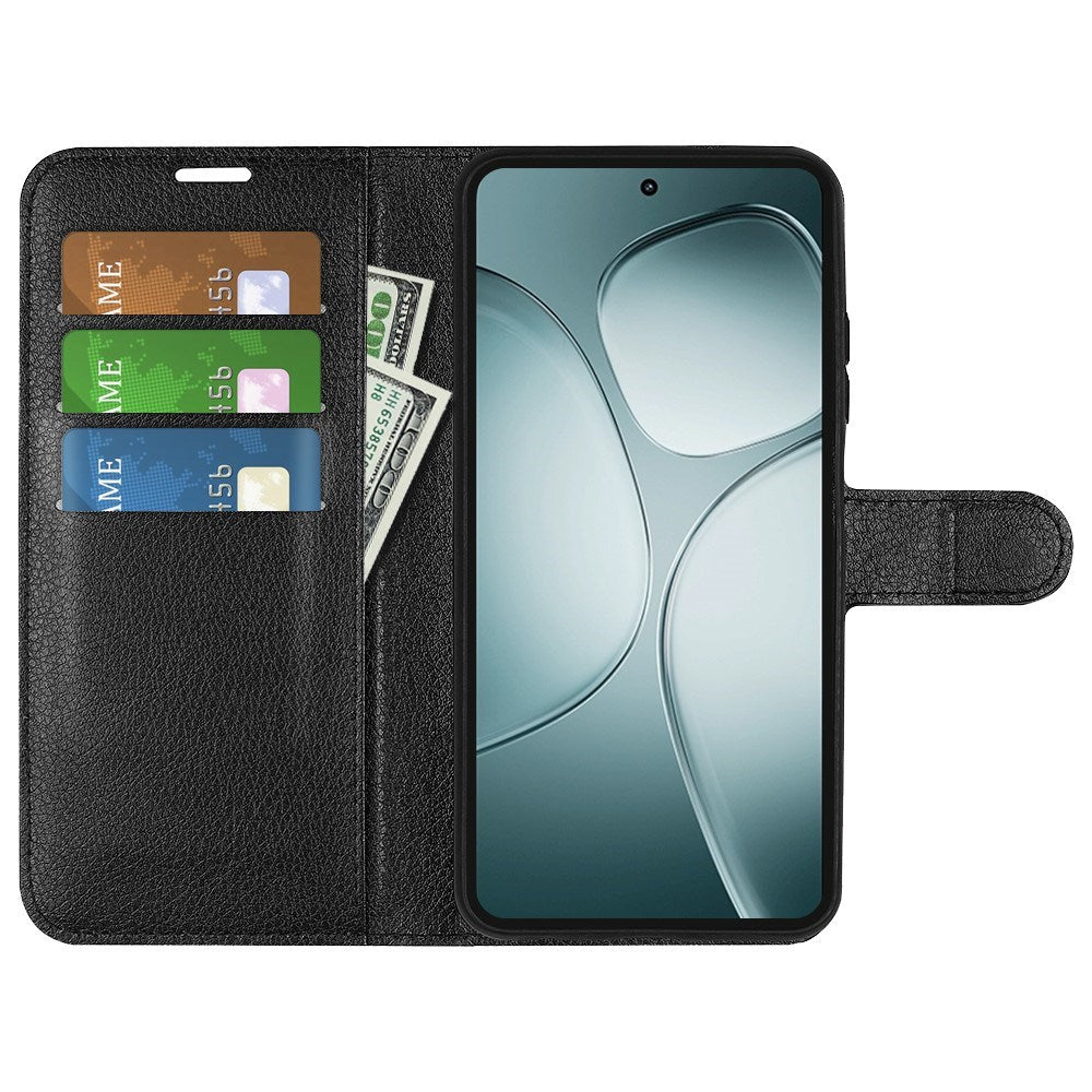 EIDERWOOD Xiaomi 14T Litchi Læder Cover m. Pung - Sort