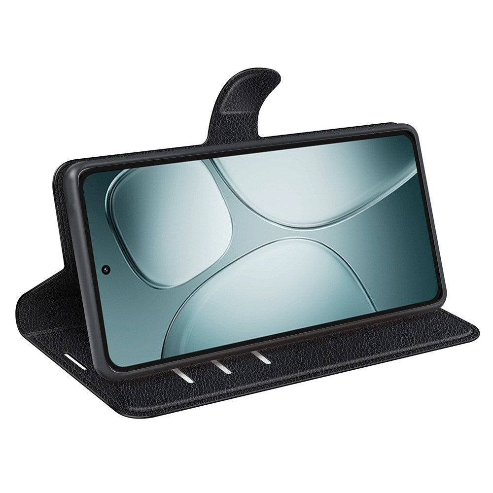 EIDERWOOD Xiaomi 14T Litchi Læder Cover m. Pung - Sort