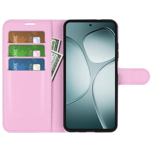 EIDERWOOD Xiaomi 14T Litchi Læder Cover m. Pung - Lyserød