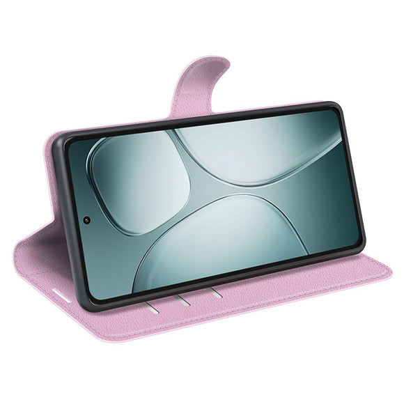 EIDERWOOD Xiaomi 14T Litchi Læder Cover m. Pung - Lyserød
