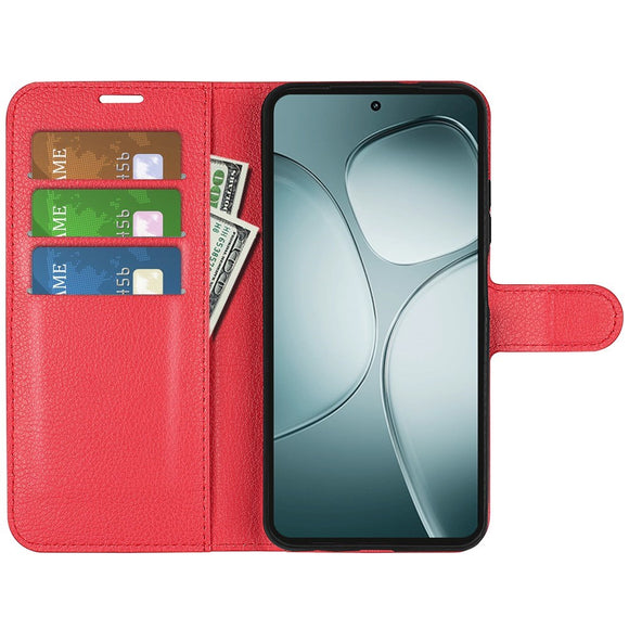 EIDERWOOD Xiaomi 14T Litchi Læder Cover m. Pung - Rød