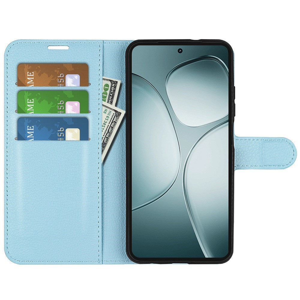 EIDERWOOD Xiaomi 14T Litchi Læder Cover m. Pung - Blå