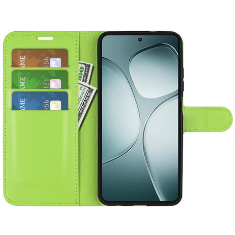 EIDERWOOD Xiaomi 14T Litchi Læder Cover m. Pung - Grøn