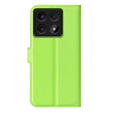 EIDERWOOD Xiaomi 14T Litchi Læder Cover m. Pung - Grøn