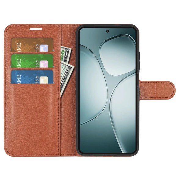 EIDERWOOD Xiaomi 14T Litchi Læder Cover m. Pung - Brun