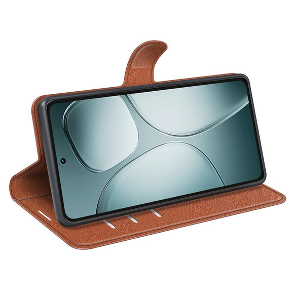 EIDERWOOD Xiaomi 14T Litchi Læder Cover m. Pung - Brun