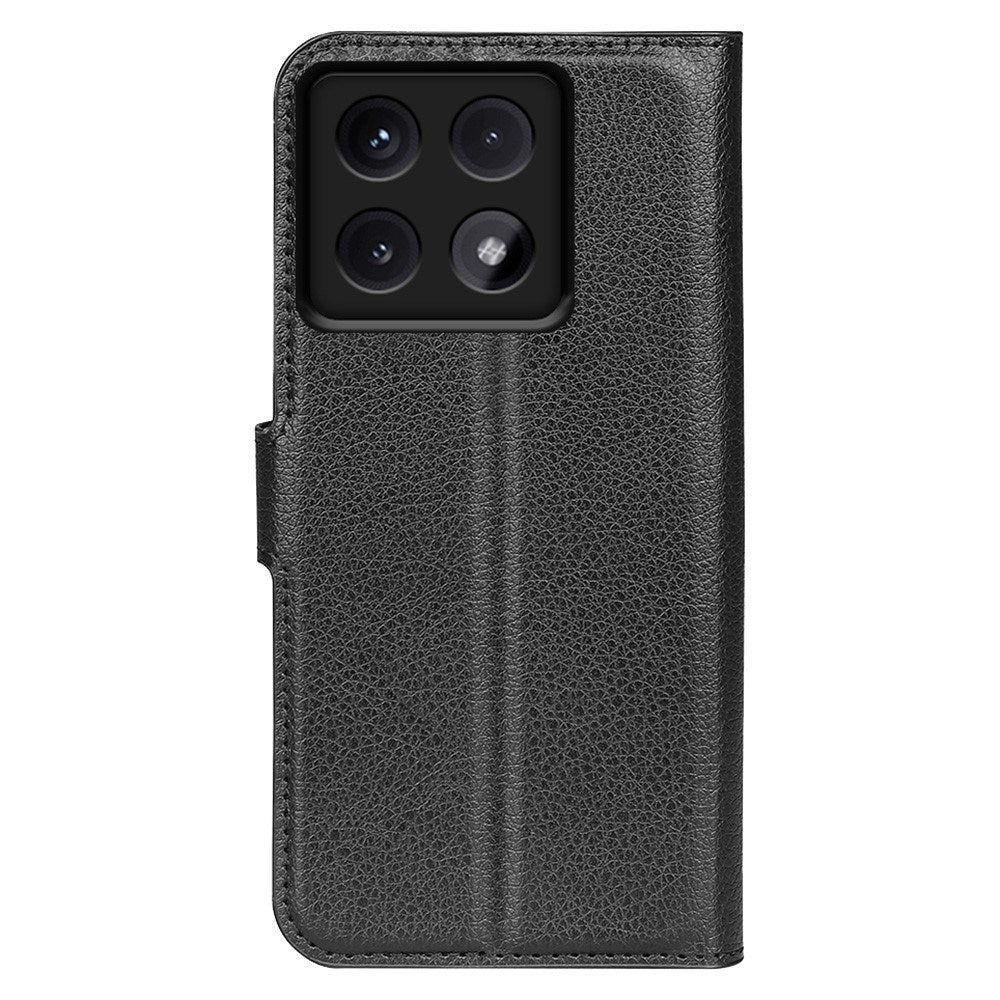 EIDERWOOD Xiaomi 14T Pro Litchi Læder Cover m. Pung - Sort