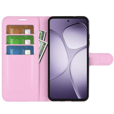 EIDERWOOD Xiaomi 14T Pro Litchi Læder Cover m. Pung - Lyserød