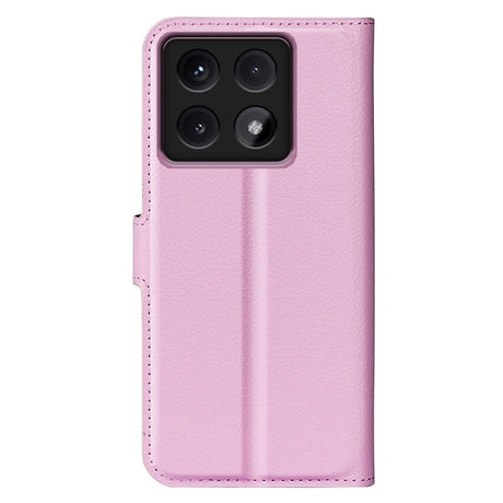 EIDERWOOD Xiaomi 14T Pro Litchi Læder Cover m. Pung - Lyserød