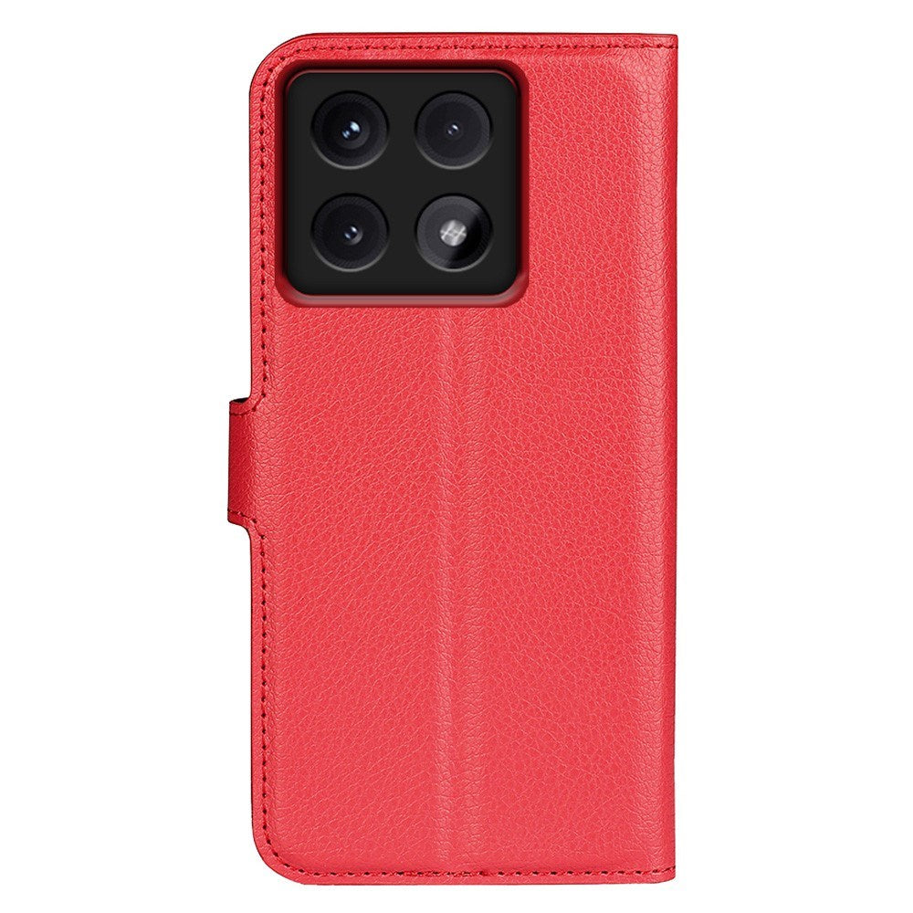 EIDERWOOD Xiaomi 14T Pro Litchi Læder Cover m. Pung - Rød