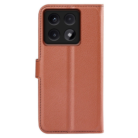 EIDERWOOD Xiaomi 14T Pro Litchi Læder Cover m. Pung - Brun