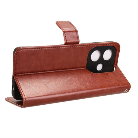 EIDERWOOD OPPO A60 / A40M / A40 Kunstlæder Flip Cover m. Strop - Brun