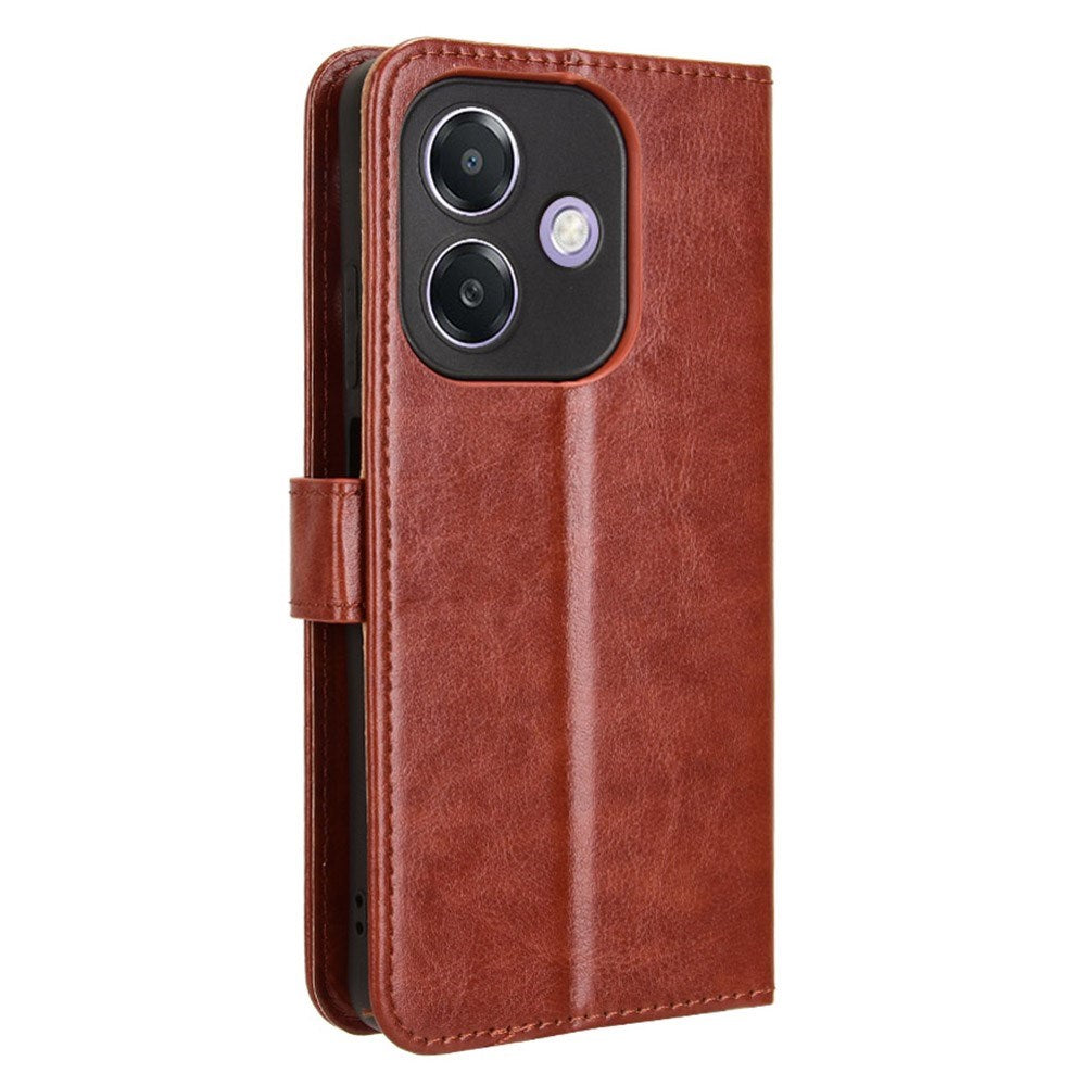 EIDERWOOD OPPO A60 / A40M / A40 Kunstlæder Flip Cover m. Strop - Brun