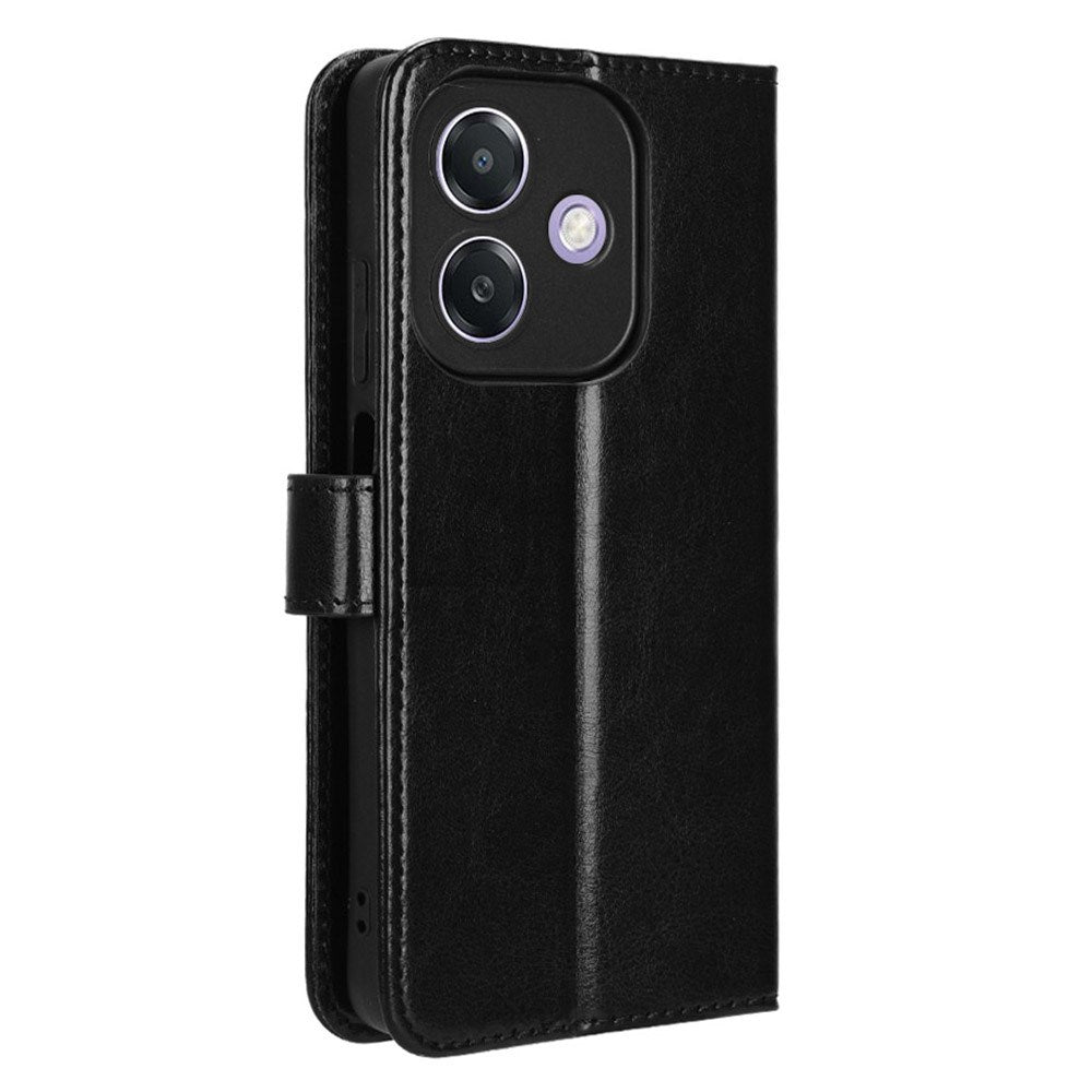 EIDERWOOD OPPO A60 / A40M / A40 Kunstlæder Flip Cover m. Strop - Sort