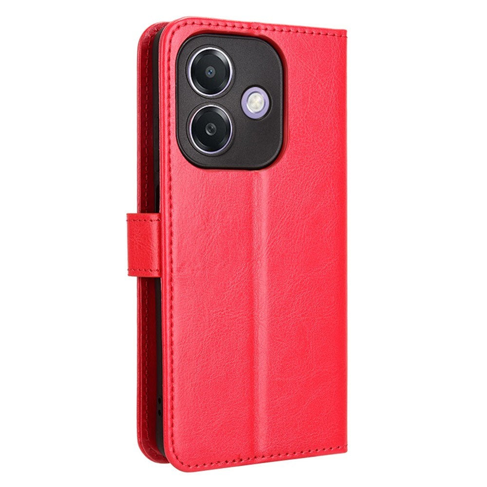 EIDERWOOD OPPO A60 / A40M / A40 Kunstlæder Flip Cover m. Strop - Rød