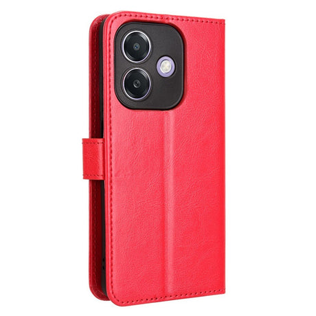 EIDERWOOD OPPO A60 / A40M / A40 Kunstlæder Flip Cover m. Strop - Rød
