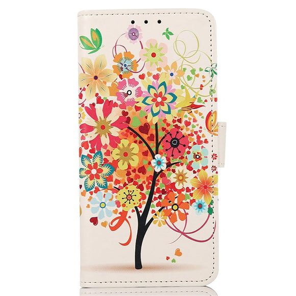 Sony Xperia 5 IV Læder Cover m. Pung - Pink Træ