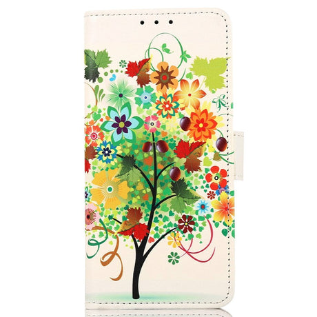 Sony Xperia 5 IV Læder Cover m. Pung - Grøn Træ
