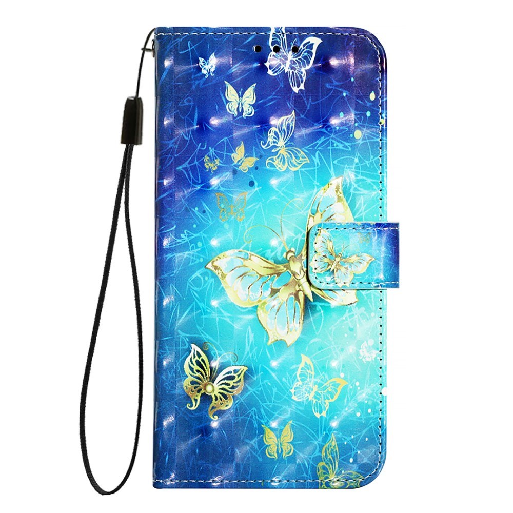 EIDERWOOD OnePlus Nord CE4 Lite (5G) Kunstlæder Cover m. Pung og Strop - Gyldne Sommerfugle