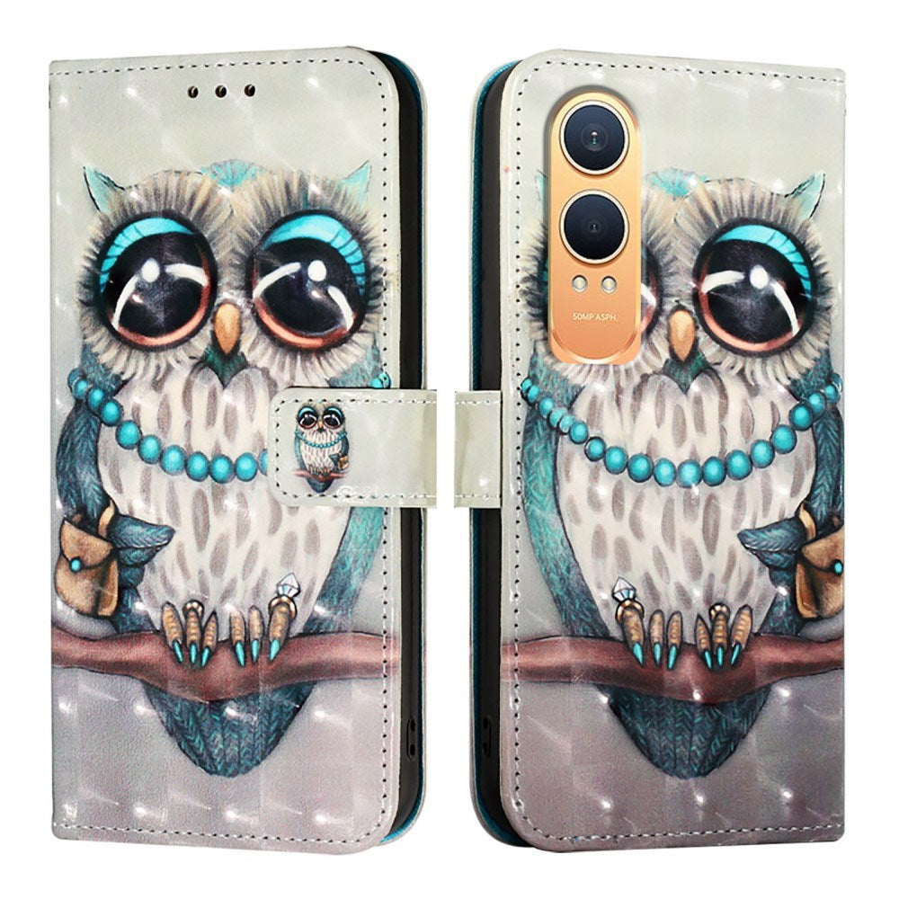 EIDERWOOD OnePlus Nord CE4 Lite (5G) Kunstlæder Cover m. Pung og Strop - Ugle