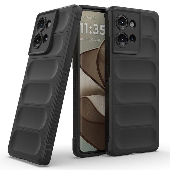 Eiderwood Motorola Edge 50 Cover, Anti-Stød Blød Plast Robust Bagsidecover - Sort