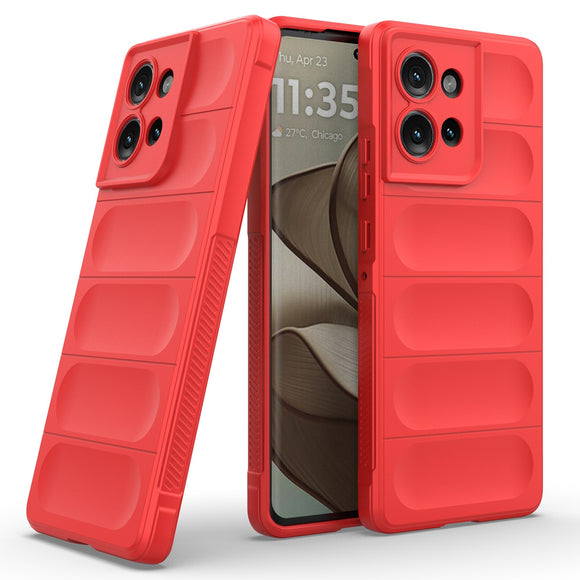 Eiderwood Motorola Edge 50 Cover, Anti-Stød Blød Plast Robust Bagsidecover - Rød