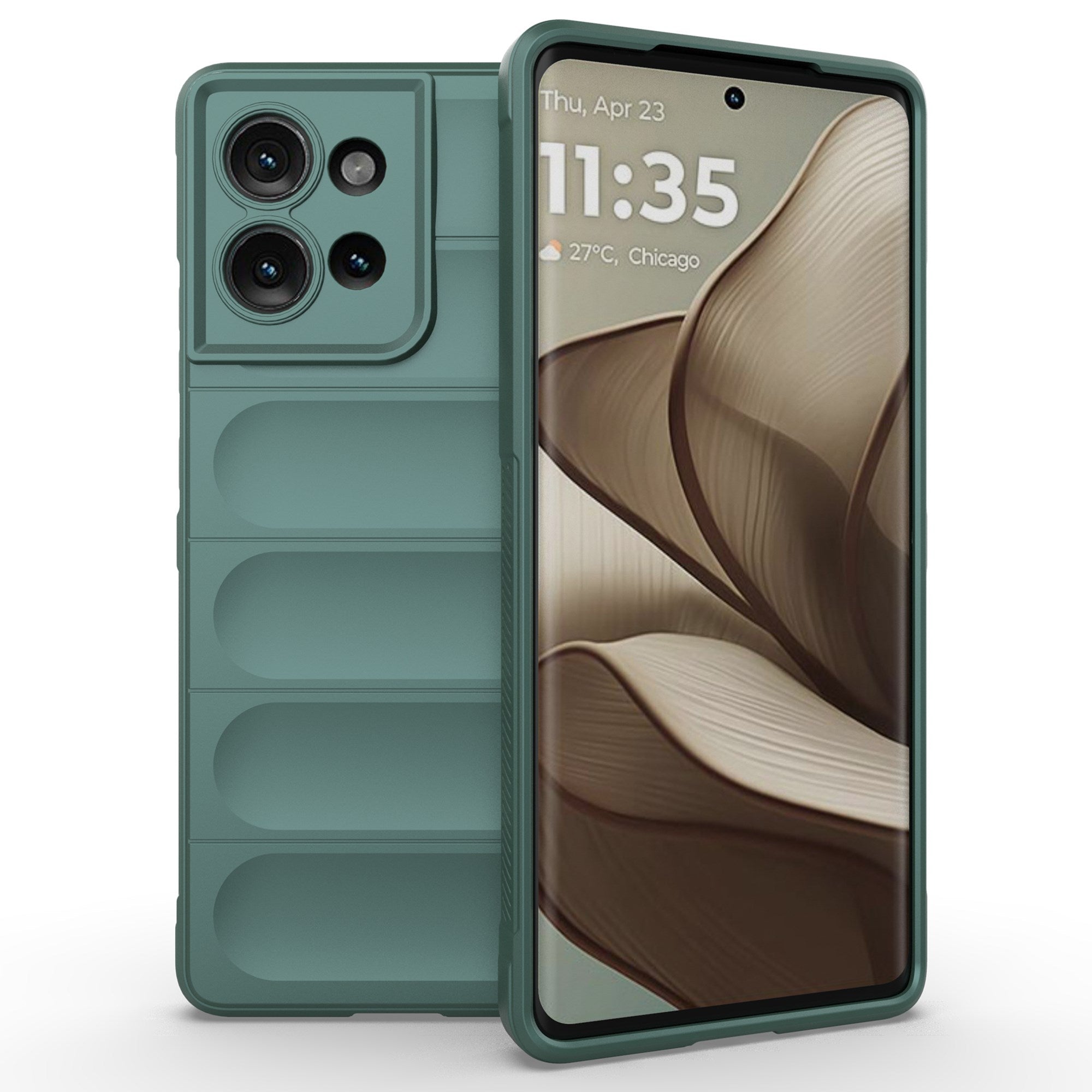 Eiderwood Motorola Edge 50 Cover, Anti-Stød Blød Plast Robust Bagsidecover - Grøn