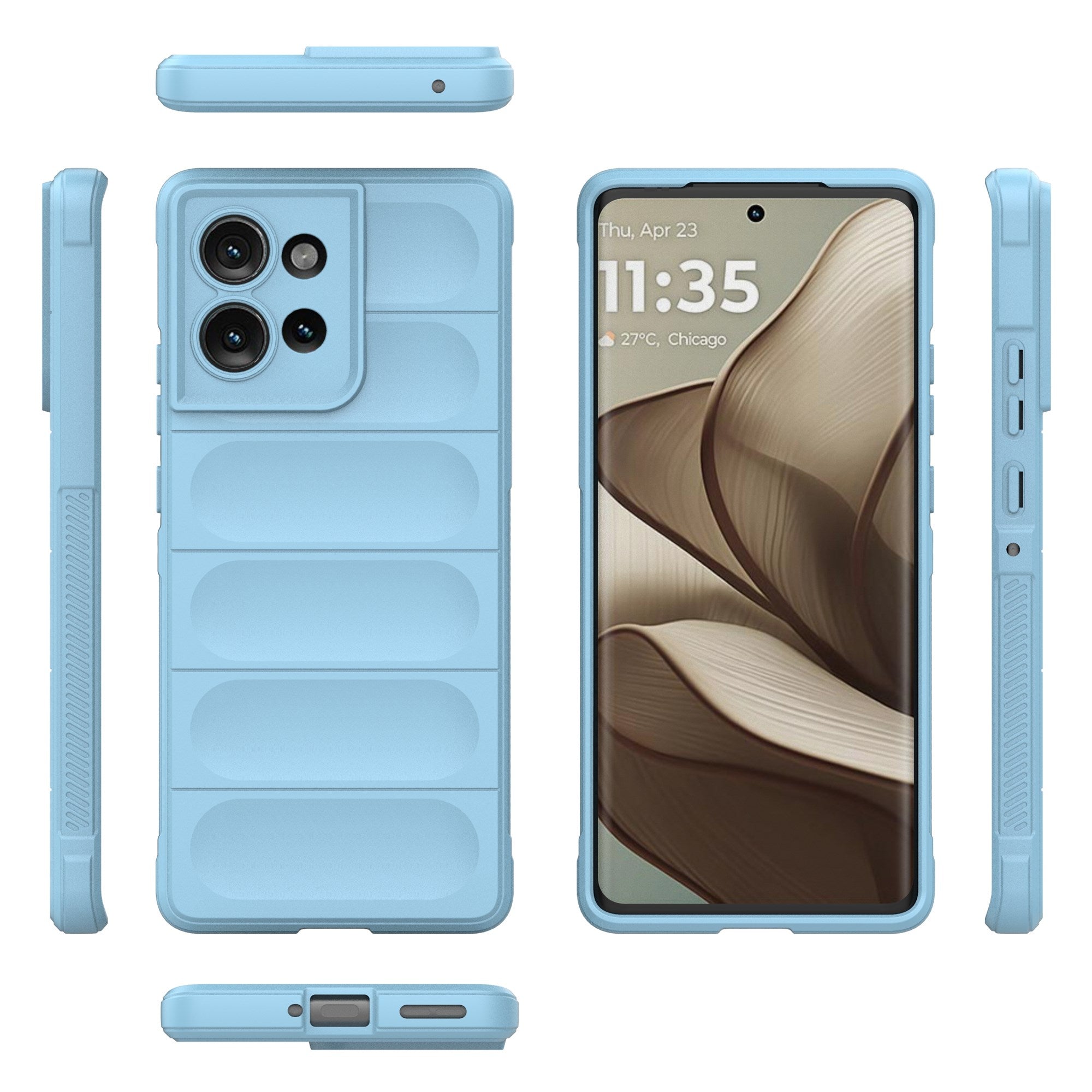 Eiderwood Motorola Edge 50 Cover, Anti-Stød Blød Plast Robust Bagsidecover - Lyseblå