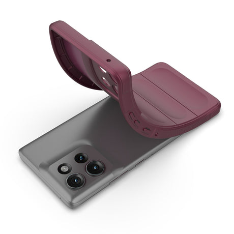 Eiderwood Motorola Edge 50 Cover, Anti-Stød Blød Plast Robust Bagsidecover - Mørkerød