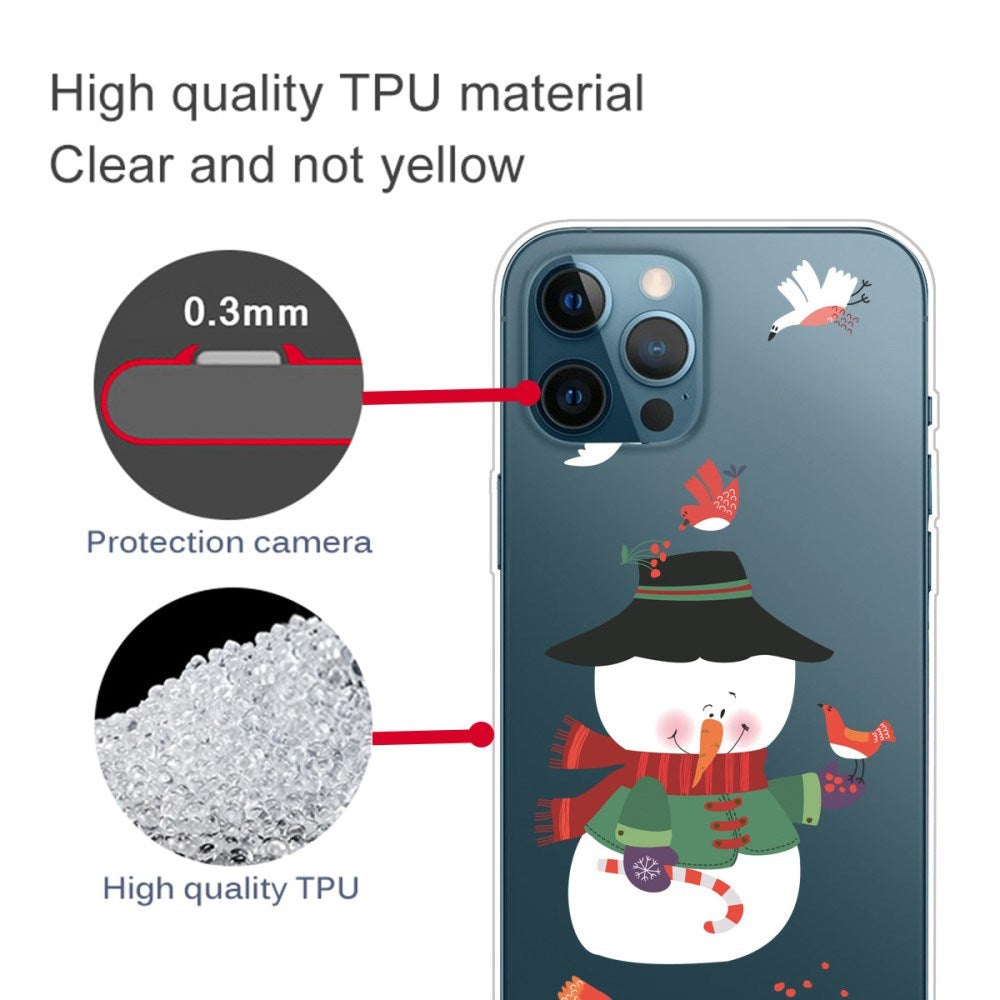 EIDERWOOD iPhone 16 Pro Max Fleksibelt Plast Julecover - Merry Christmas - Snemand