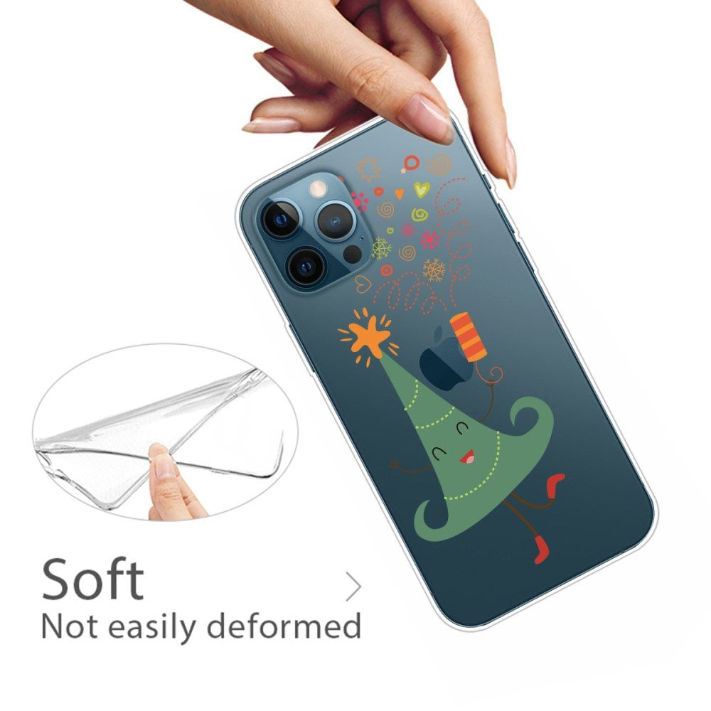 EIDERWOOD iPhone 16 Pro Max Fleksibelt Plast Julecover - Merry Christmas - Juletræ