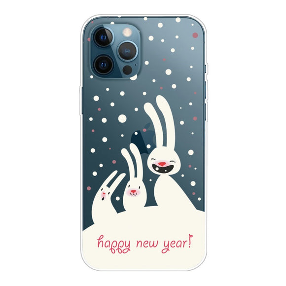 EIDERWOOD iPhone 16 Pro Max Fleksibelt Plast Julecover - Merry Christmas - Kaniner