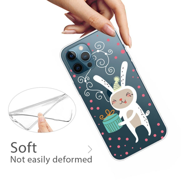 EIDERWOOD iPhone 16 Pro Max Fleksibelt Plast Julecover - Merry Christmas - Julekanin m. Gave
