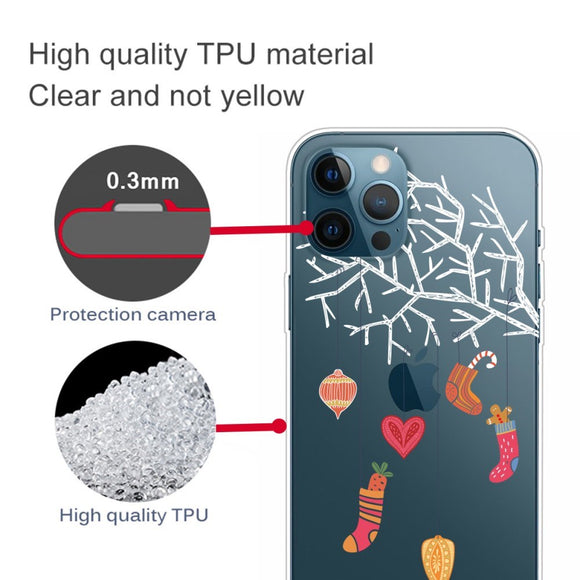 EIDERWOOD iPhone 16 Pro Max Fleksibelt Plast Julecover - Merry Christmas - Julesokker