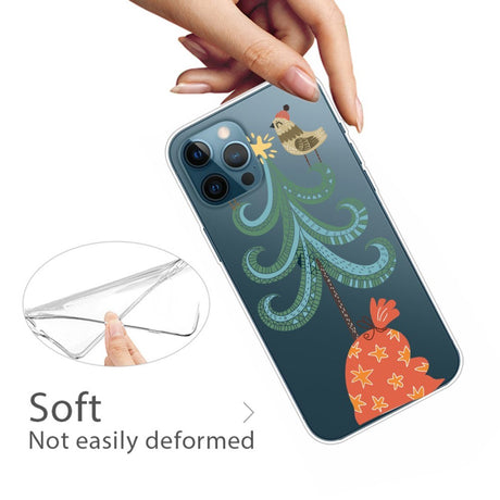 EIDERWOOD iPhone 16 Pro Max Fleksibelt Plast Julecover - Merry Christmas - Fugle i Juletræ