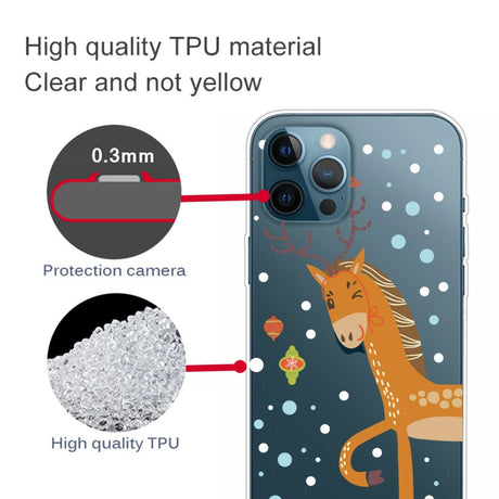 EIDERWOOD iPhone 16 Pro Max Fleksibelt Plast Julecover - Merry Christmas - Jule Rensdyr