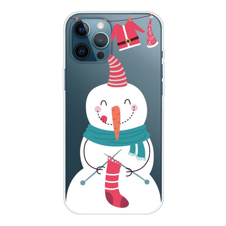 EIDERWOOD iPhone 16 Pro Max Fleksibelt Plast Julecover - Merry Christmas - Snemand Strikker Julesok