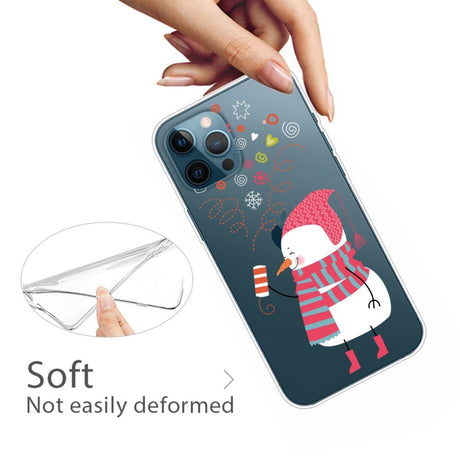 EIDERWOOD iPhone 16 Pro Max Fleksibelt Plast Julecover - Merry Christmas - Festlig Snemand